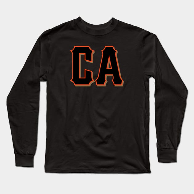 San Francisco 'CA' Baseball Fan T-Shirt: Showcase Your Bay Area Pride with a Bold California Design! Long Sleeve T-Shirt by CC0hort